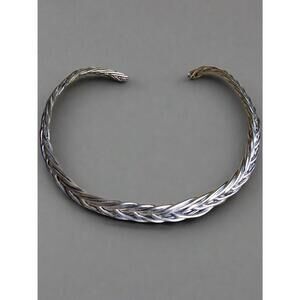 NEW CORAZON women's mesa braided choker in silver